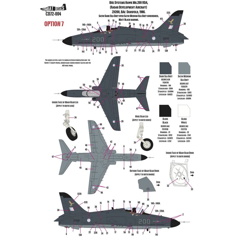 Prueba y Desarrollo BAe Hawks x 9Mk.200 RDA RDA Dunsfold 1993Mk.200 Warton Warton 1999Mk.200 RDA / Farnborough Air Show 1992Mk.1