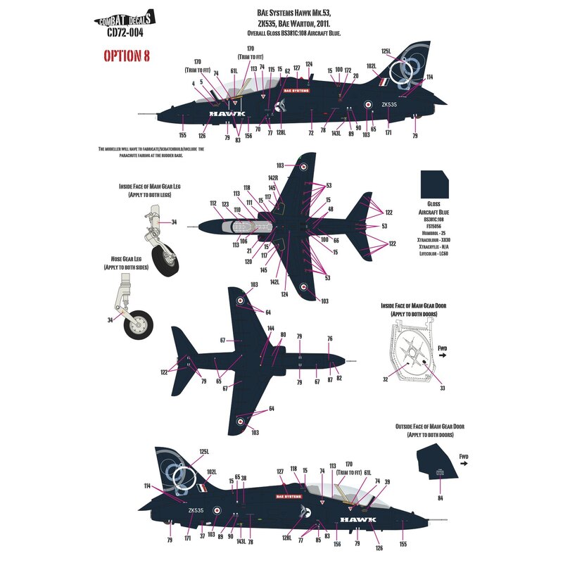 Prueba y Desarrollo BAe Hawks x 9Mk.200 RDA RDA Dunsfold 1993Mk.200 Warton Warton 1999Mk.200 RDA / Farnborough Air Show 1992Mk.1