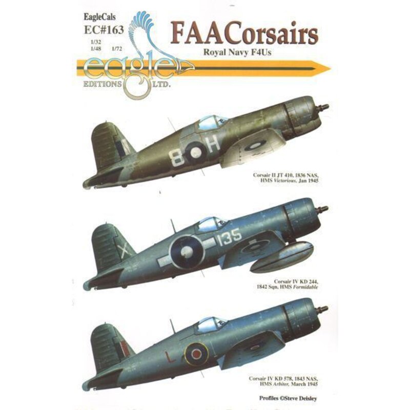 FAA Vought CorsairsFleet Arma Aérea de la Marina Real Corsarios F4Us disponible en las escalas 72ª, 48ª y 32ª. Asegúrese de sele