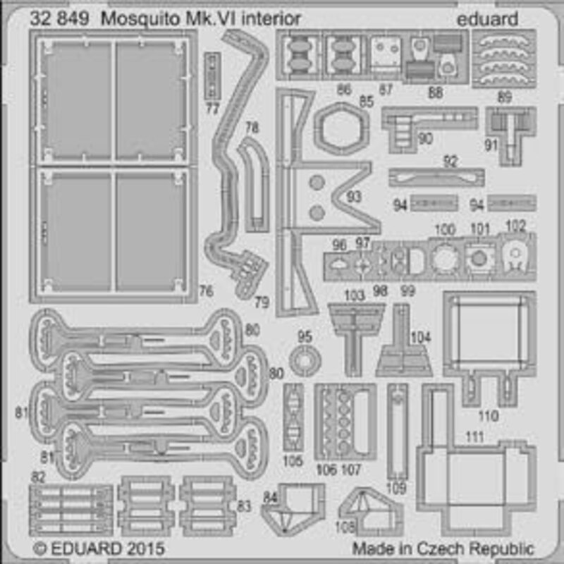 mosquito de Havilland Mk.VI interior (diseñado para ser utilizado con los kits de Tamiya)