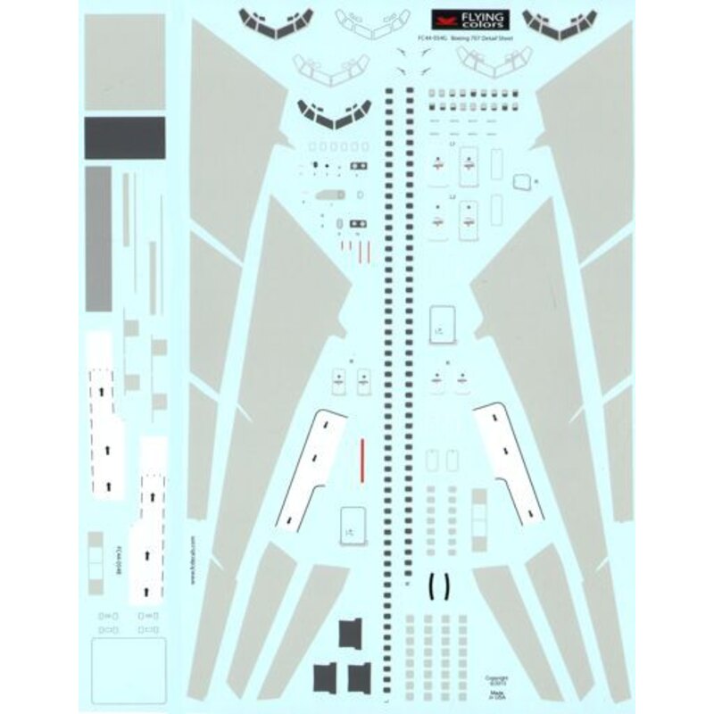 Boeing 707 Hoja de Detalle (Paneles Gray Inspar)