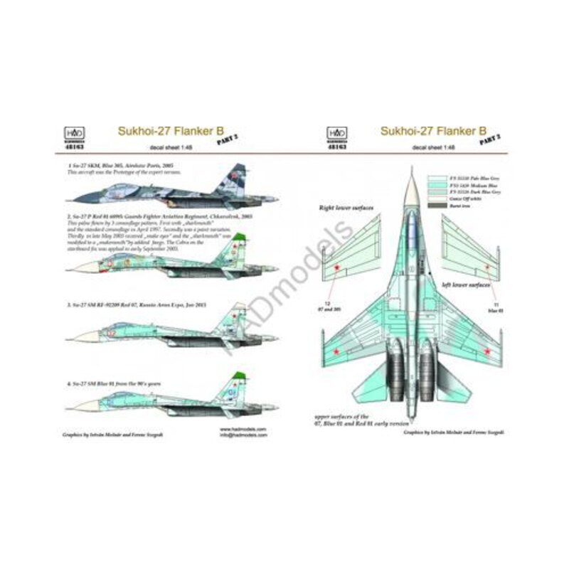 Sukhoi Su-27 (en ruso Red 01 - 07 - Blue 01 - 305)