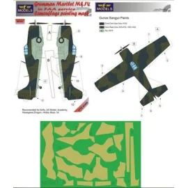 Grumman Martlet Mk.IV FAA servicio de camuflaje máscara patrón de pintura (diseñado para ser utilizado con Airfix, Modelos AZ, A