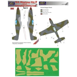 Máscaras en Norte-American Mustang Mk.III RAF Pt.II máscara patrón de camuflaje pintura (diseñado para ser utilizado con Hasegaw