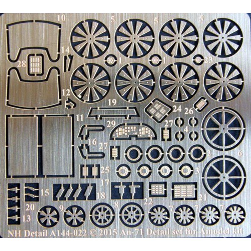 Antonov An-71 Detalle ajustado para el modelo (diseñado para ser utilizado con un modelo kits AMU14475)