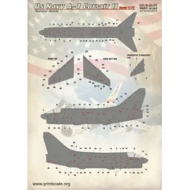 stencils nosotros marina de guerra A-7 Corsair Técnico [A-7A-7B Un A-7C A-7D A-7E]