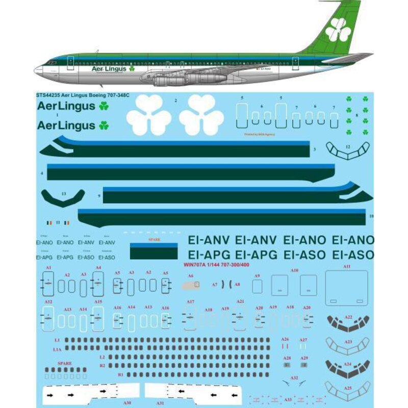 Aer Lingus 1970 librea Boeing 707-348C