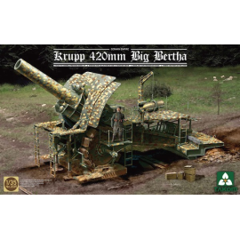 Maqueta Krupp 420mm 'Big Bertha' Imperio Alemán cerco obús y de balas - Gun se pueden subir y bajar y bala -. Elección de tres m