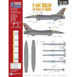 Lockheed Martin F-16C Fighting Falcon YGBSM 50 Aniversario de la comadreja Viper. Uno de los esquemas más llamativos para adorna