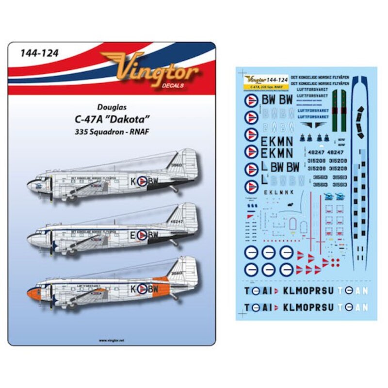 Douglas C-47A Dakota - 335 Escuadrón, RNAF