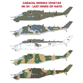  Calcomanía opciones para los operadores posteriores de la OTAN marcado Mil Mi-24 Hind Última Hinds de NATOMi-24V / P