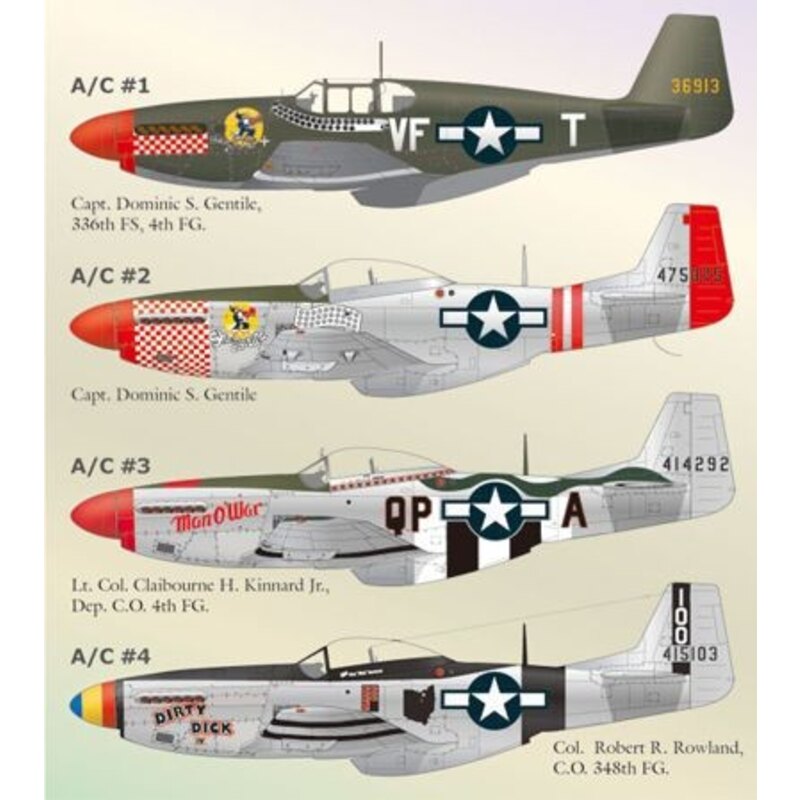 Norteamericano de P-51D parte 4 (Don gentil Shangri-La (4FG recorrido y del enlace de guerra de EE.UU.), C. Kinnard Man O War, 