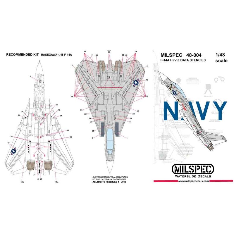 PLANTILLAS DE DATOS Grumman F-14A Tomcat HI / VIZ