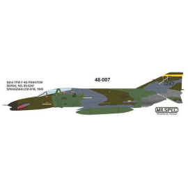  Calcomanía McDonnell F-4G Phantom 52ª TFW SPANGDAHLM AB 1985