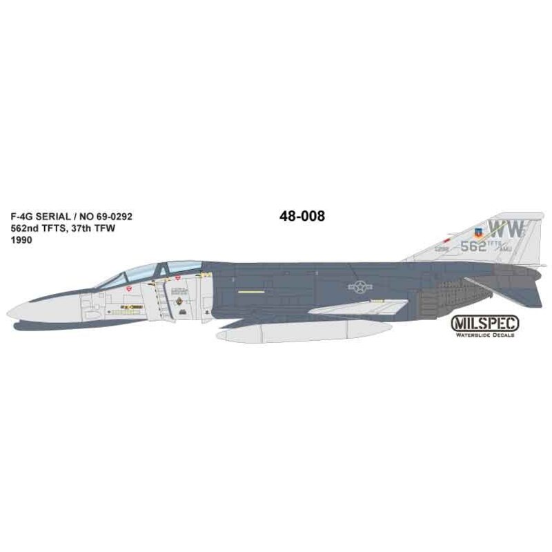 McDonnell F-4G Phantom 562a STTV 37ª TFW 1990