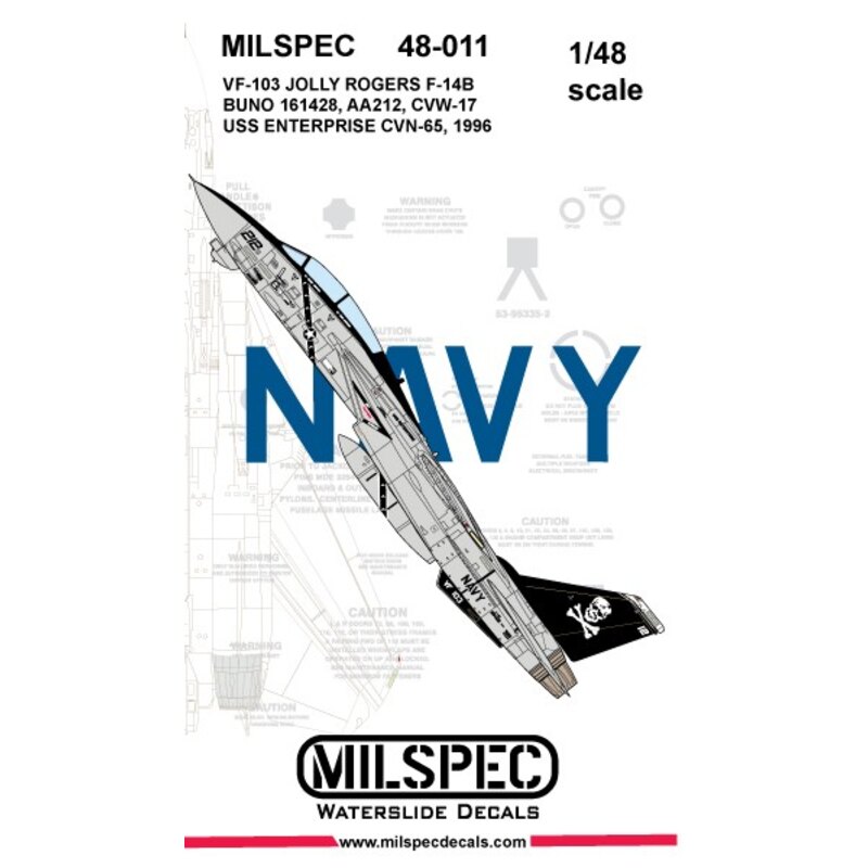 Grumman F-14A Tomcat VF-103 JOLLY ROGERS 1981 USS Nimitz