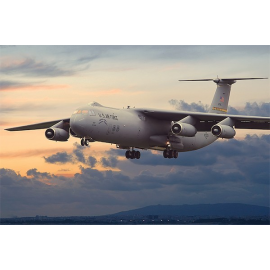 Lockheed C-141B Starlifter.Decals for65-0257, la Fuerza Aérea de los Estados Unidos, 452 Movilidad del molinete, March AFB, CA, 