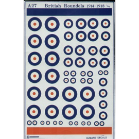  Calcomanía RFC/RAF WWI National Insignia/Roundels various sizes (RAF roundels)